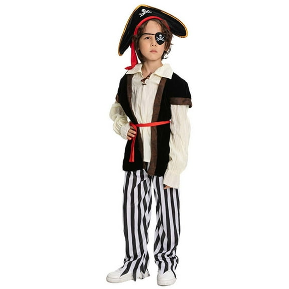 FYDUU Kids Halloween For Boys Kids Party Outfit Set Halloween Dance Carnival Show Dress Up Outfits Leisure Vintage 9-10 Years