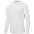 thumbnail image 2 of Tyhengta Mens UPF 50+ Long Sleeve T-Shirts Sun Protection Hooded Fishing Hiking Rash Guard Swim Quick Dry Lightweight Shirts White S, 2 of 7