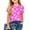 Pink, variant on Frwgonr Girls Sports Tops Soft Tie-Dye Tees Kids Tshirts Clothes Summer Tops T-Shirt Pink, Size 3-14 Years