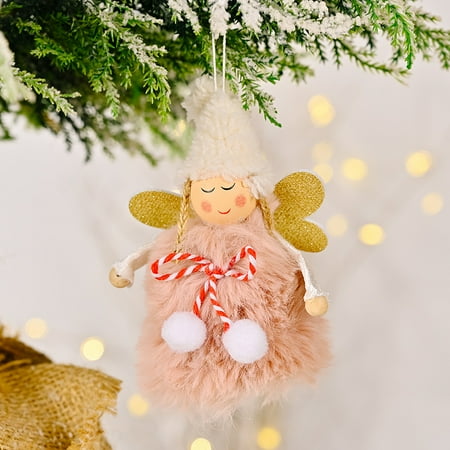 

WQJNWEQ Christmas Clearance Sale Christmas Decoration Christmas Bow Plush Ball Angel Pendant Christmas Tree Girl Angel Pendant
