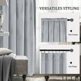 thumbnail image 5 of Hiasan Luxury Velvet Curtain with Tiebacks-Blackout Curtains for Bedroom/Living Room, Rod Pocket, Silver Grey, 52" x 84", Set of 2, 5 of 12