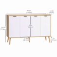 thumbnail image 3 of Kitchen Storage Cabinet with Chevron Doors & Adjustable Shelves, 3 of 7