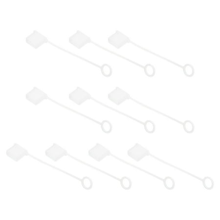 10pcs USB Port Cover Anti Dust Silicone USB Type-A Female Ports Protective Cover Protectors Transparent
