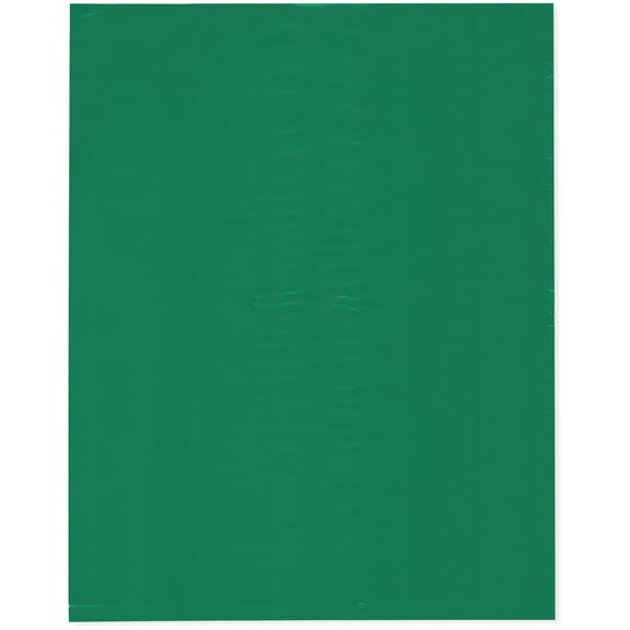 Plymor 12" x 15" (Pack of 100), Green 2 Mil Flat Open Plastic Poly Bags