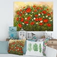 thumbnail image 2 of Designart ' The Fields of Red Wildflowers ' Traditional Canvas Wall Art Print, 2 of 4