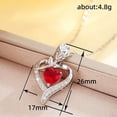 thumbnail image 2 of Rynsito Mother's Day Gifts for Women, Rose Flower Necklace Sterling Silver Heart Birthstone Necklaces, Jewelry Gifts for Mother Wife Girlfriend, 2 of 5