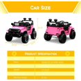 thumbnail image 3 of Jojoka 12V Ride-On Truck Car for Kids, Battery Powered Electric Toys with Parent Remote Control, 4x4, LED Lights, Bluetooth, 2 Speeds, for 3-6 Years Old, Pink, 3 of 9