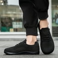 thumbnail image 4 of Nestiefly Womens Walking Shoes Wide Toe Box Barefoot Shoes Knitted Fashion Sneaker with Arch Support Black Wide 6, 4 of 5