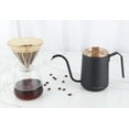 thumbnail image 3 of Easyworkz Gooseneck Pour Over Stainless Steel Coffee Kettle 20 oz with Upgraded Spout, Rose Gold Black, 3 of 6