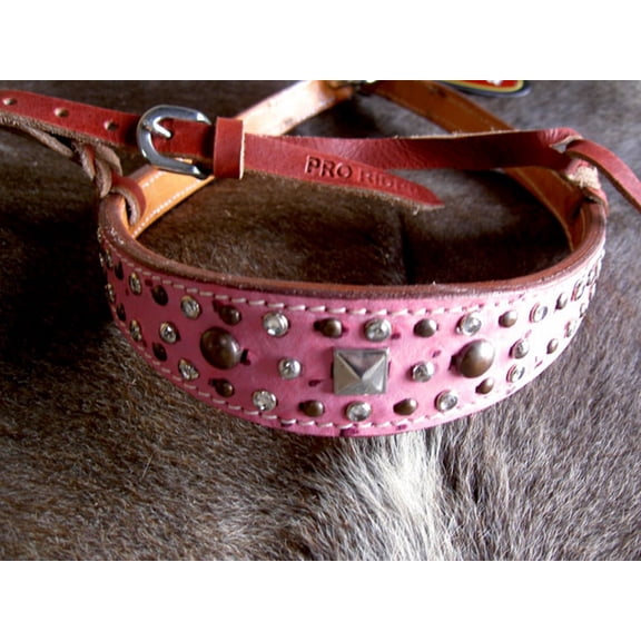 Horse Show Bridle Western Leather Barrel Racing Tack Rodeo Noseband  9978