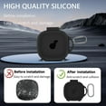 thumbnail image 3 of Yucurem Silicone Cover with Carabiner for Soundcore Sport X20 Charging Case(black), 3 of 10
