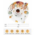 thumbnail image 6 of 15 Inch Round Placemats Set of 4, Fall Orange Green Pumpkins Non Slip Heat Insulation PP Table Mats, Thanksgiving Maple Leaf Washable Place Mats for Kitchen Dining Party Table Decor, 6 of 7