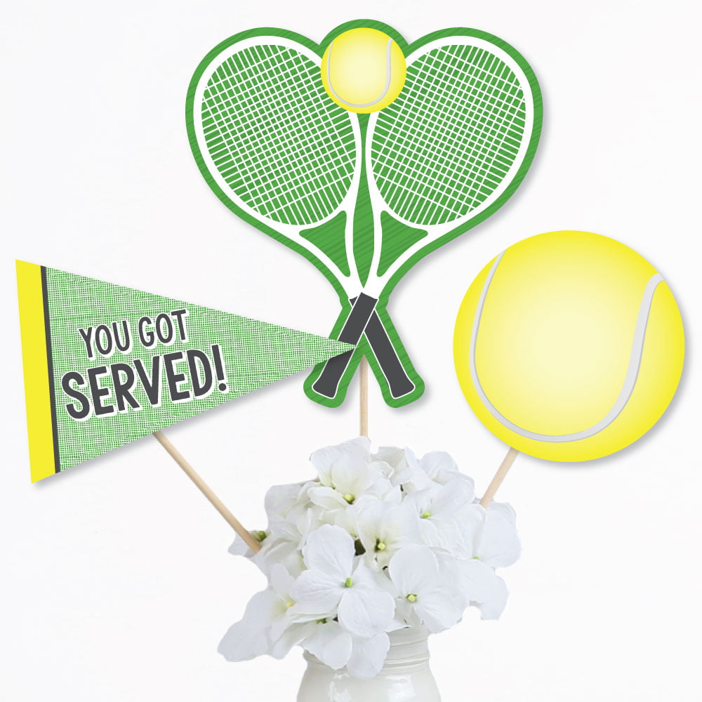 Set of 12 Tennis Baby Shower or Tennis Ball Birthday Party Decorations Party Cupcake Wrappers You Got Served 