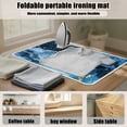 thumbnail image 6 of ZIATUBLES Blue Marble Print Ironing Pad for Table Top Portable Ironing Mat Blanket Foldable Ironing Board Replacement for Washer Dryer Countertop Travel, 31.5" x 19.6", 6 of 7