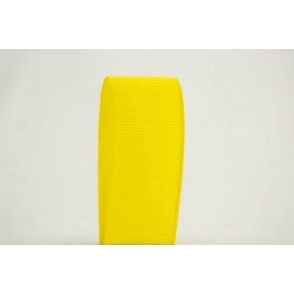 Ribbon Bazaar Solid Grosgrain Ribbon 5/8 inch Daffodil 50 yards 100% Polyester