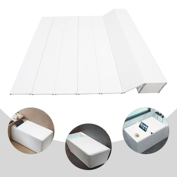 Foldable Bath Cover Rectangular PVC Bathtub Cover Bath Tub Dustproof Cover Lid 180*80cm