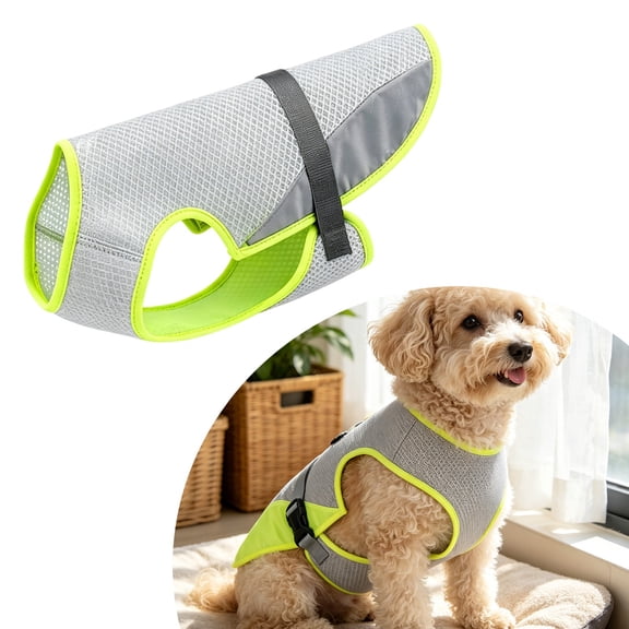 Ice Cooling Dog Vest Breathable Quick Dry Summer Heat Relief Jacket with Adjustable Strap Lightweight Pet Mesh Cool Shirt For Small Medium Dogs Outdoor Walking Hiking
