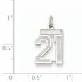 thumbnail image 2 of 925 Sterling Silver Number 21 Necklace Pendant Charm Charms, 2 of 6