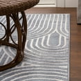thumbnail image 6 of JONATHAN Y SANDSTONE 8 x 10 Area Rug, Ariana Art Deco Striped Arches Two-Tone - Blue/White, SND100C-8, 6 of 12