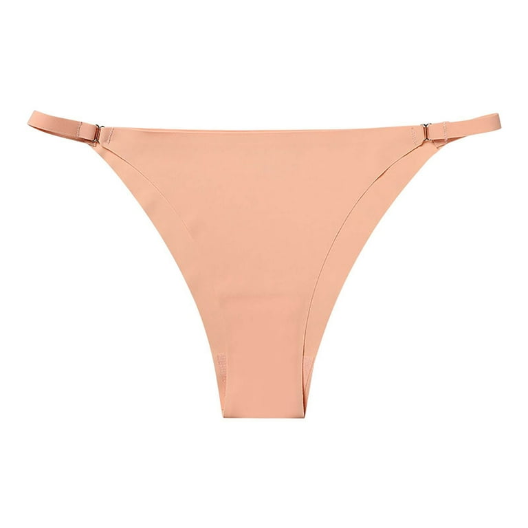 Lovskoo 2024 Seamless Underwear Breathable Stretch Bikini Panties Women T  Pants European And American Leopard Print Thongs Low Waist Panties Pink 