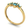 thumbnail image 2 of 0.17 ct Brilliant Round Cut Simulated Turquoise 18K Yellow Gold Band SZ 4, 2 of 6