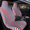 thumbnail image 4 of Goofa American Patriotic Stars And Stripes Printed Car Seat Covers, Automotive Seat Covers for Cars Trucks and SUVs, Quick Setup Universal Fit Elastic Seat Covers-2 PCS, 4 of 6