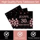 thumbnail image 4 of EMrups Juego de 96 platos para fiesta de cumpleaños número 30, decoraciones temáticas de oro rosa, incluye platos de oro rosa y tenedores para servilletas para mujeres de 30 años, suministros para fie, 4 of 7