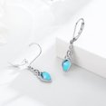 thumbnail image 7 of CUOKA MIRACLE Celtic knot Turquoise Earring 925 sterling silver Earrings Drop Dangle Earrings for Women Hypoallergenic Hoop Earrings, 7 of 7