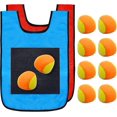 thumbnail image 1 of Juego de chalecos de juego de etiqueta Dodgeball de 12 Uds., juego de lanzamiento de objetivo, juego de pelota pegajosa al aire libre para niños pequeños, Color aleatorio, 1 of 5