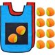thumbnail image 1 of Juego de chalecos de juego de etiqueta Dodgeball de 12 Uds., juego de lanzamiento de objetivo, juego de pelota pegajosa al aire libre para niños pequeños, Color aleatorio, 1 of 5