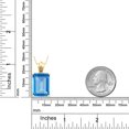 thumbnail image 3 of Gem Stone King 16.03 Ct Swiss Blue Topaz White Diamond 18K Yellow Gold Plated Silver Pendant, 3 of 4