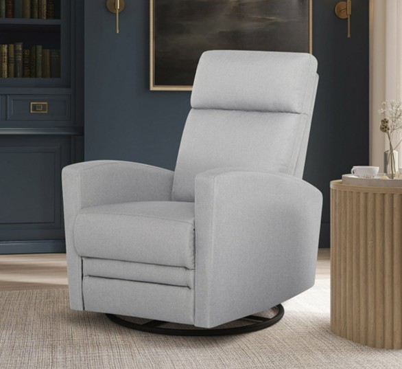 Dream On Me Chatham Glider Recliner, Gray with 360° Swivel photo 1