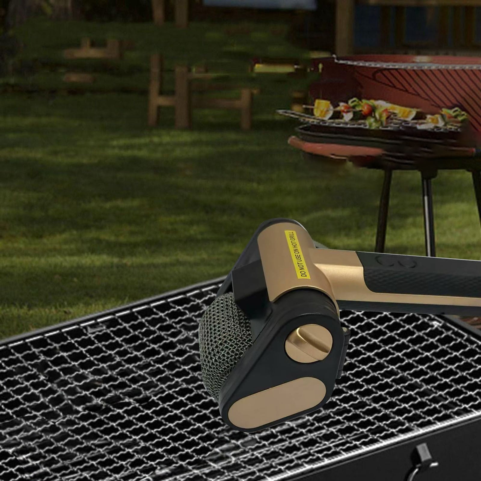 🔥 2025 NEW!!! Giddy Up Grill Cleaner Grill Cleaner for Outdoor Grill - Abracadabra Cleaner As-Seen-On-tv!, Cordless, Rechargeable BBQ Tool with 350 RPM Stainless Roller, LED Light