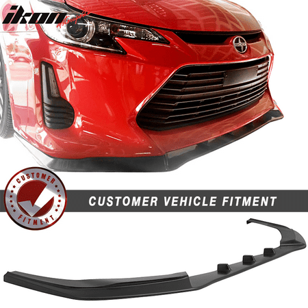 Front Lip Fiberglass - fits 14-16 scion tc coupe 2dr ikon v3 style front bumper lip urethane pu