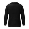 thumbnail image 3 of HaoXianJian Men's Knitted Dress Sweater Casual V-Neck Slim Fitted Pullover Knitwear Shawl Collar Sweaters Comfortably Long Sleeve Sweater, 3 of 4