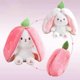 thumbnail image 5 of Conejito de peluche blando, bonito conejito de Pascua, muñeco de peluche de fruta, zanahoria, fresa, almohada, juguete de conejito de peluche para bebé, tamaño grande, fresa, 5 of 5