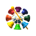 thumbnail image 1 of Desk Bells Metal Hand Bells Kids Toddler 8-Tone Knocking Bell Educational Percussion Musical Instrument Toys Musical Learning Picture 1, 1 of 5