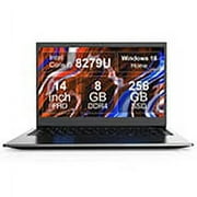 AWOW 14.0" FHD Laptop Computer Intel Core i5-8279U Processor (up to 4.1 GHz) 8GB DDR4 RAM 256GB SSD Windows 10 Home Ultra Slim, Notebook Computer with Lens Anti-Peep Design, Webcam, WiFi Laptop