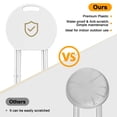 thumbnail image 6 of OROFULL 24 Inch Tall Folding Stool 2 Pack, Heavy Duty HDPE Portable Bar Stool with Carry Handle & Steel Frame for Indoor Outdoor Use, White, 6 of 8