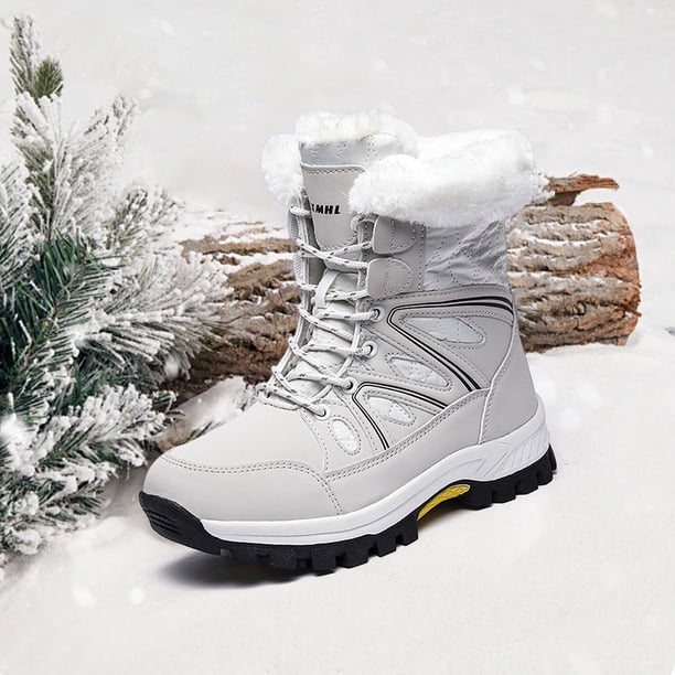 Botines De Mujer Con Cuña Y Peluche JOMIX – Ideales Para Invierno, Cremallera Lateral, Suela Antideslizante