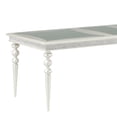 thumbnail image 5 of Sparkling Rectangular Dining Table with Rhinestone Inlay, Silver and Clear, 5 of 7