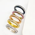 thumbnail image 4 of Spinner Relieving Anxiety Cubic Zirconia Stackable Fidget Band Ring Titanium Steel Stainless Steel Roman Numeral Finger Rings Anxiety Relief for Women Men Jewelry, 4 of 4