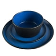 thumbnail image 2 of Gibson Soho Lounge Rachel 12 Piece Coupe Dinnerware Set, Matte Blue, 2 of 5