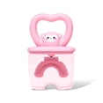 thumbnail image 1 of Cepillo de dientes Silicona Silicona Historia Handy Forma de animales Sin Oloros Niños Chicas Cepillo Diente Inodoro interior Dientes Herramienta de limpieza con tapa 7-14 Edad Pink seitruly CE011413-05, 1 of 7