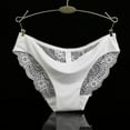 thumbnail image 3 of Women Underwear Briefs lace Seamless Cotton Panty Hollow White/L Panties, 3 of 4