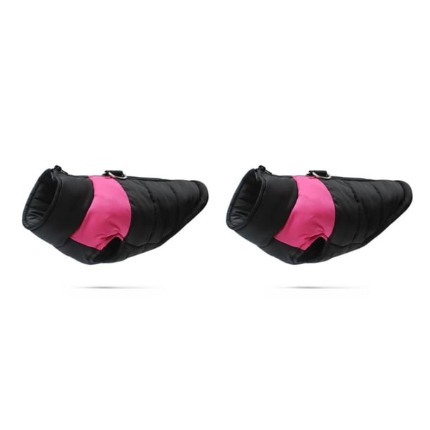 Methold Abrigo de invierno para perros, chaqueta elegante para mascotas, cálida en climas fríos, abrigos de invierno impermeables para rosa 1XL 2Conjunto