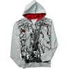 Big Men's Skeleton Rocker Zip Hoodie, Size 2XL
