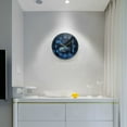 thumbnail image 5 of Yayeee Wall Clock Battery Operated 9.5" Silent Quartz Non-Ticking for Living Room Decor, Window Earth, 5 of 8