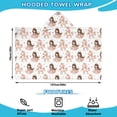 thumbnail image 2 of Princess Unicorn Pattern Hooded Bath Towel，50"x30" for Ages 3 To 12 Kids, Quick Dry Lightweight Soft Microfiber Hood Beach Towel Cover Up for Kids, 2 of 7