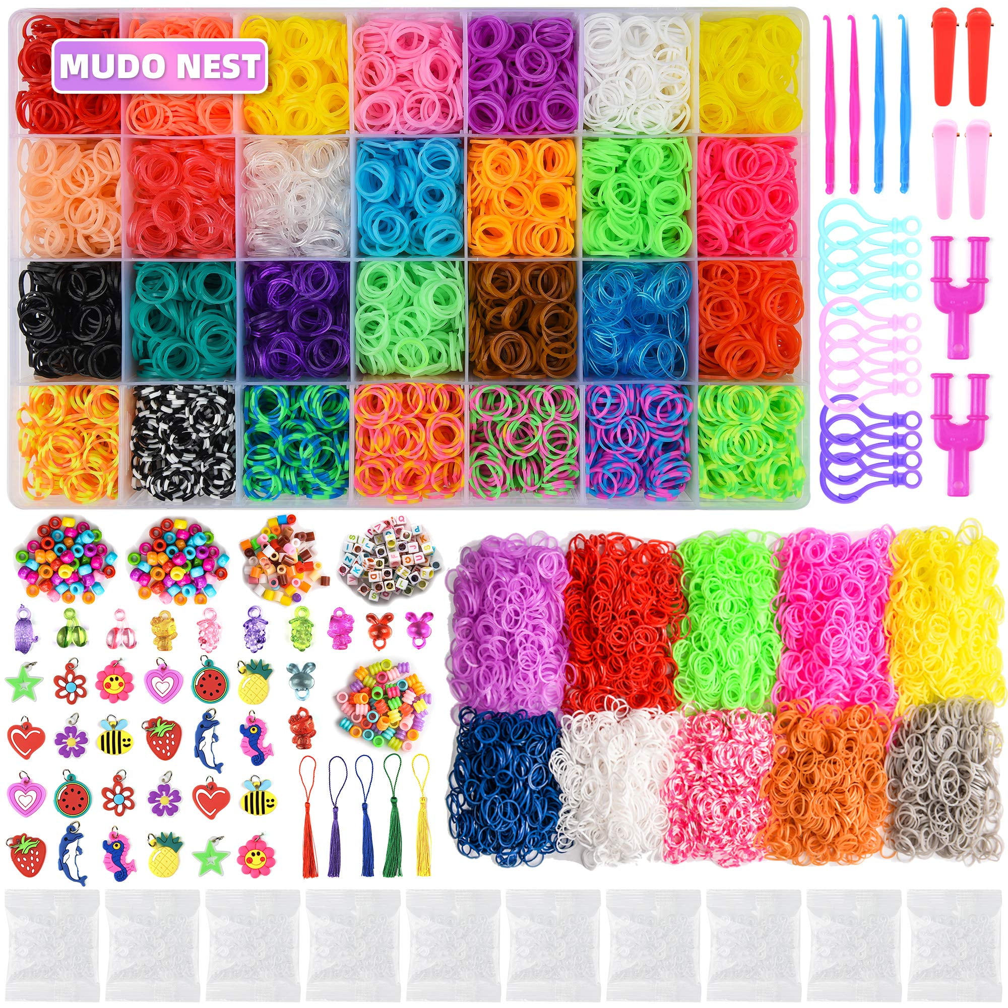 Xinwang Rubber Bands Kits,Refill Loom Bands Set,DIY Loom Bracelet Making  Kits,23 Colors 1500+ Loom Elastics,Craft Kits for Girls and Boys,Samba :  : Toys & Games